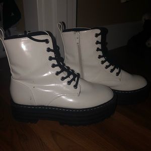 White Platform H&M Boots